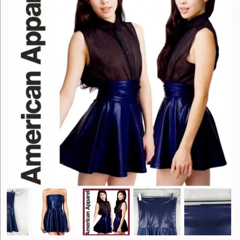 American Apparel Shiny Blue Skirt or Dress
